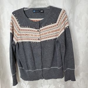 RELATIVITY Rabbit Hair Embellished Cardigan Sweater